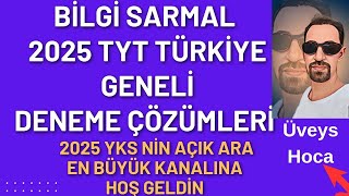 2025 BİLGİ SARMAL 2025 TÜRKİYE GENELİ TYT DENEME1💥Kimya Sorularının Pratik ve Öğretici Çözümleri🔥 [upl. by Nairrad667]