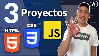 Crea 3 Proyectos con HTML CSS y JavaScript  Curso Práctico [upl. by Soren]