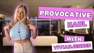 4K Provocative Try On Haul  Get Ready With Vivian 2024 [upl. by Tnek]