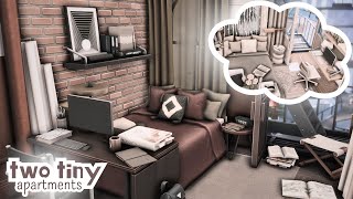 TWO TINY apartments  The Sims 4 apartment renovation speed build [upl. by Sone]