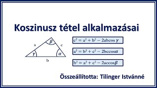 Koszinusz tétel alkalmazásai [upl. by Atibat]