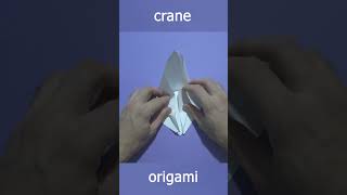 How to make a paper crane crane origami tutorial shorts [upl. by Ahnavas]