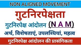 Non Aligned Movement। गुटनिरपेक्षता। NAM Gutnirpekshata गुटनिरपेक्ष आंदोलन Relevance of NAM [upl. by Kralc94]