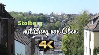 Stolberg von Oben mit Burg Blick und Burghof  Fantastic 4K Castle Germany [upl. by Enelia]