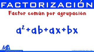 Factor común por agrupación de términos Ejemplo 1  Factorización [upl. by Phelps697]