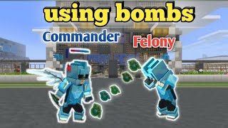 USED ​​A LOT OF BOMB TO KILL FELONY AT THE POLICE OFFICE JAILBREAK  BLOCKMAN GO [upl. by Reaht]