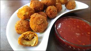 Stuffed Crumbed Mushrooms  Cheesy Fried Mushrooms  By Mind Blowing Cooking [upl. by Cannell661]