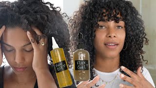 Hair Growth Oiling Routine  Flaxseed Hair Gel DIY HairGrowth [upl. by Ahsercal]