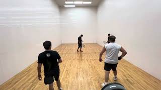 111124 PeterChris vs MiguelJustin doubles racquetball at La Fitness Austin TX [upl. by Nagey]