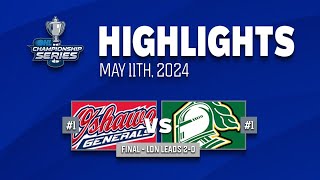 OHL Championship Highlights Oshawa Generals  London Knights  Game 2  May 11th 2024 [upl. by Ycnahc]