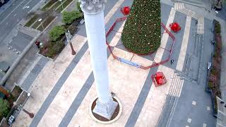 Christmas Day 2020 Drone Flight at Union Square in San Francisco California with HolyStone HS510 [upl. by Kirsteni]