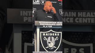 Las Vegas Raiders Coach Antonio Pierce on OC Scott Turner lasvegasraiders raiders raidernation [upl. by Ailimaj]