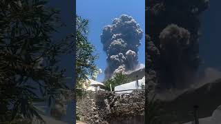 Ash cloud eruption at Stromboli Volcano [upl. by Sivahc]