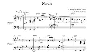 Nardis  Miles Davis  Jazz Piano Arrangement w Sheet music [upl. by Suravat]