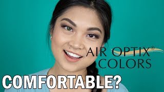 AIR OPTIX COLORS TRY ON amp REVIEW FOR BROWN EYES AFTER LASIK [upl. by Herodias]