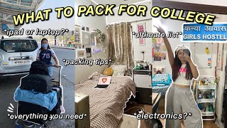 HOSTEL PACKING ESSENTIALS everything you need to bring to college hostel 🧳✈️ [upl. by Muhcan637]