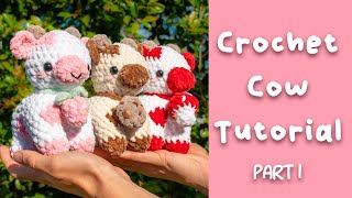 Crochet Cow Tutorial  Free Amigurumi Pattern How To Part 1 [upl. by Alek]