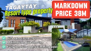 V58024 Tagaytay resort type property 625 sqm main house guesthouse landscape and swimming pool [upl. by Ernie]