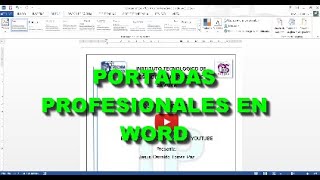 Como hacer una PORTADA fácil en Word  2021 [upl. by Bluhm870]