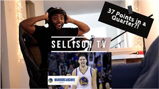 Klay Thompson 37 Point Quarter Reaction 01232021  Sellison Sports [upl. by Corena]