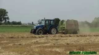 Pressatura Paglia 2013  New Holland T5060  Claas Rollant 66 [upl. by Elodia386]