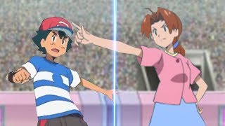 Pokemon Battle USUM Ash Vs Delia Pokemon Mom and Son Face Off [upl. by Euk]