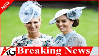 Zara Tindall is known for her modern Cinderella outfit featuring a powder blue gown and a faux [upl. by Anen]