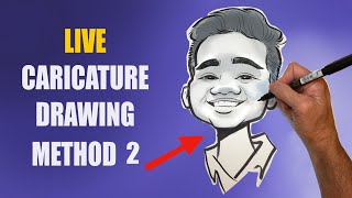 Live Caricature Drawing Method 2 [upl. by Behka995]