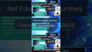 Alef Education IPO Alef Education in Numbers short [upl. by Saduj973]