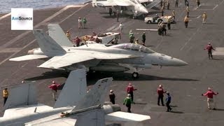 F18 Super Hornets USS Nimitz LaunchRecovery Flight Operations [upl. by Piotr867]