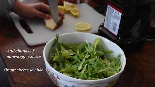 Vegetarian Garlic Pasta and Manchego Arugula Salad [upl. by Irish687]