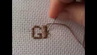 Alfabeto a punto croce GHI cross stitch 3°  Tutorial ricamo [upl. by Leonor]