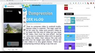 How to compress video in android studio without effecting quality android studio 2019 [upl. by Sanferd]