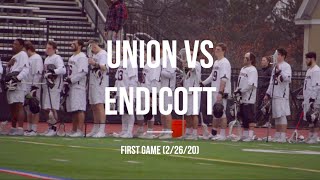 Union Lacrosse vs Endicott  2020 [upl. by Nestor]