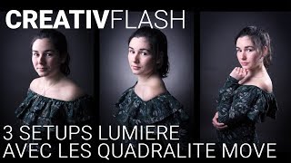 CREATIVFLASH  3 setups lumière avec les Quadralite MOVE [upl. by Almira]