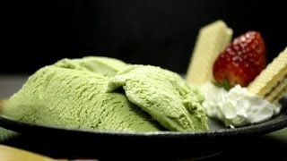 How to make Japanese Matcha Ice Cream 抹茶アイスクリームの作り方 [upl. by Aikat]