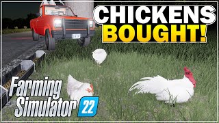 FREE RANGE CHICKENS  Hard Mode  FS22  Episode 3 [upl. by Lledniw]