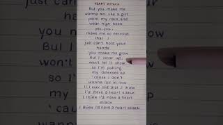 Demi Lovato  Heart Attack Lyrics fyp shorts shortsfeed youtubeshorts [upl. by Wareing]