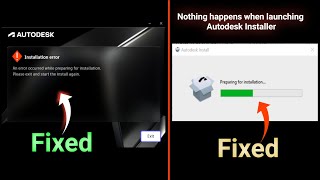 Fixed installation not starting AutoCAD  Autodesk Installation error An error occurred while [upl. by Lory]