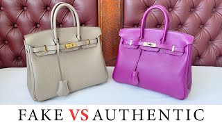 Real VS Fake Hermes Birkin Bag How to authenticate amp spot fake Hermes Birkin 25 30 35 Bagsho [upl. by Bluh172]