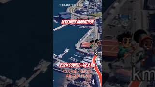 Reykjavik Marathon 2024 fly over the marathon course [upl. by Aramoiz]