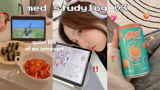 STUDY VLOG ᯓ★ med school as an introvert quiet life new semester [upl. by Anirdnajela]