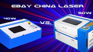 40W vs 50W Ebay Laser Graviermaschine Der ultimative Laser Cutter Vergleich  Lasergravurmaschine [upl. by Kilam]