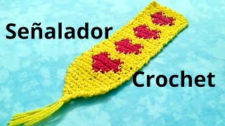 MARCADOR o SEÑALADOR San Valentín en tejido crochet para libros tutorial paso a paso Moda a Crochet [upl. by Dalt53]