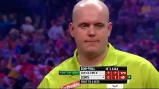 PDC World Darts Championship 2014  Semi Final  van Gerwen VS Lewis [upl. by Roselba]