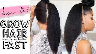 How To GROW HAIR Long Thick amp Healthy FAST 4 easy steps [upl. by Idak320]