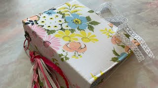 Plush fabric journal cover tutorial  easy [upl. by Hayotal]