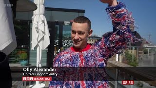 Olly Alexander Eurovision 2024 UK Entry On BBC Breakfast 10052024 [upl. by Nauqahs887]