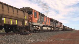 BHP loaded through Gidgi  Australian trains and railroads [upl. by Alial]