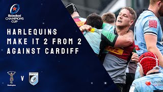 Highlights – Harlequins v Cardiff Rugby v Round 2 │Heineken Champions Cup Rugby 202122 [upl. by Enayd]